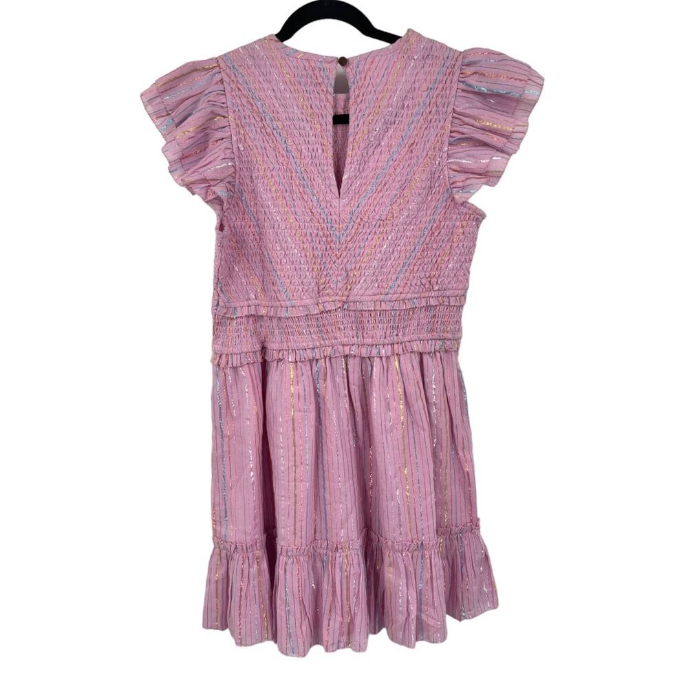 Saylor dress Zinnia A Line pink striped Large L - Picture 5 of 6
